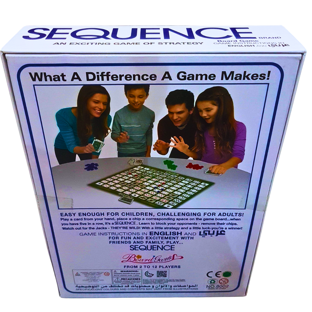 Sequence Board Game – Fun Strategy Game for Kids & Adults | Family Board Game | 2-12 Players