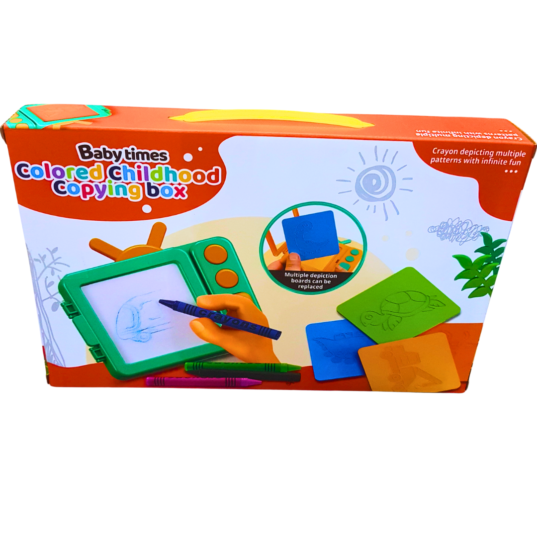 Baby Times Colored Childhood Copying Box | Interactive Drawing and Learning Toy for Kids - Ages 3+