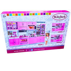 Deluxe Dream Kitchen Set for Kids - Pink | Battery Operated Play Cooking Set (Ages 3+)