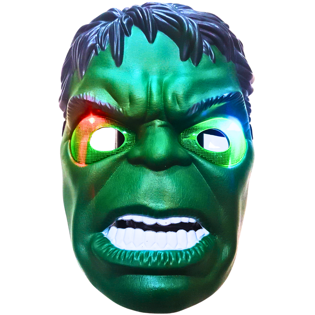 Hulk Hero Mask for Kids – Superhero Costume Accessory with Light-Up Eyes – For Ages 3+