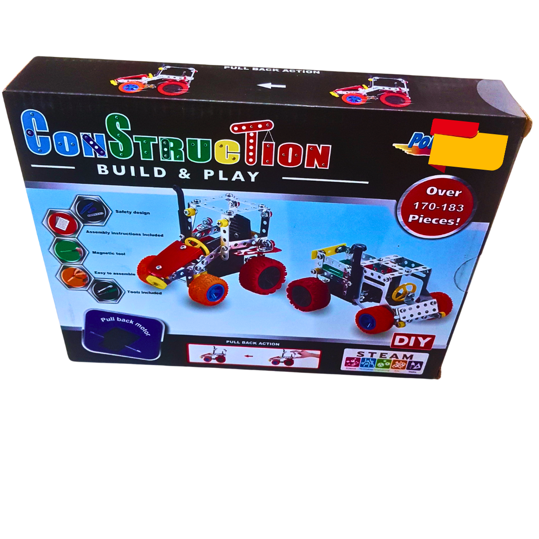 BUILD&PLAY Master Builder 170-183 Piece STEM Construction Set – Creative Building Kit for Kids Ages 6+ | Flexible Design for Endless Play