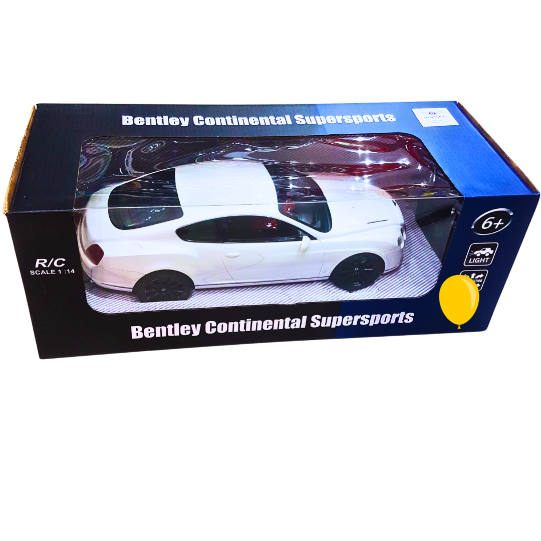 Bentley Continental Supersports Remote Control Car - 1:14 Scale R/C Luxury Toy with LED Lights for Kids (Ages 6+)