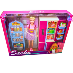 Sasha Home Kitchen Playset – Interactive Doll with Kitchen Accessories for Creative Play – Perfect Gift for Girls 3+