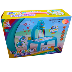 Projector Painting Table - Interactive Drawing and Painting Set with Music for Kids Aged 3+