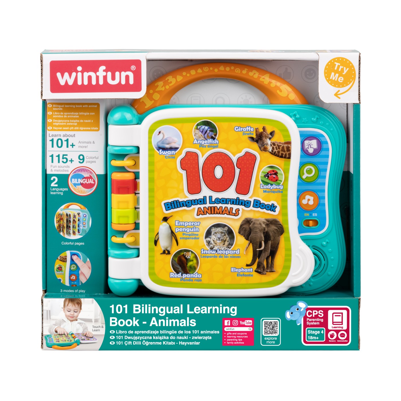 Winfun 101 Bilingual Learning Book-Animals