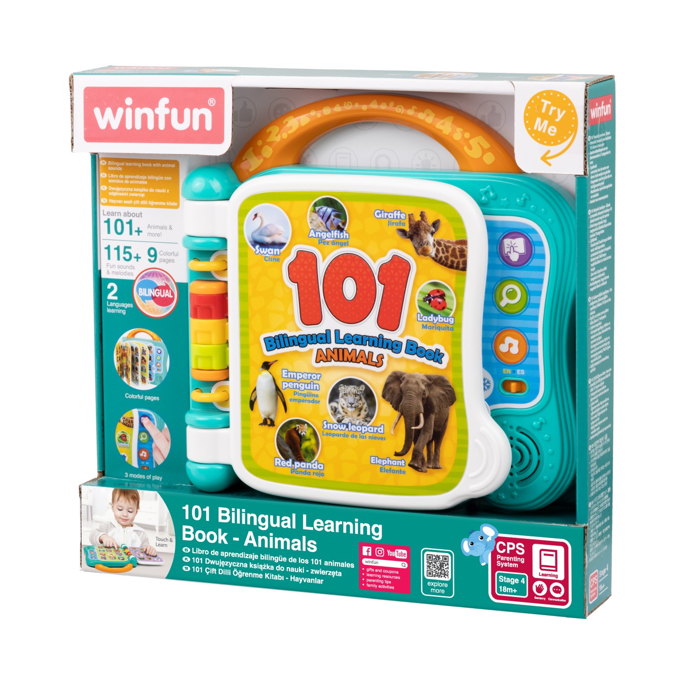 Winfun 101 Bilingual Learning Book-Animals