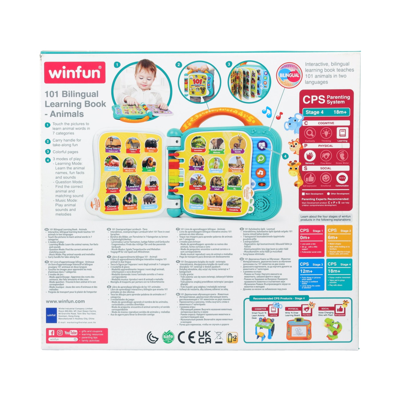 Winfun 101 Bilingual Learning Book-Animals