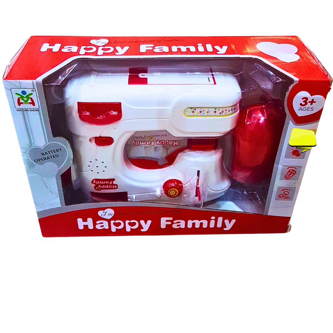 Happy Family Kids Sewing Machine Toy | Battery-Operated Pretend Play Sewing Set | Creative Role-Play Toy