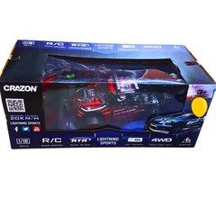 Crazon Lightning Sports 4WD Remote Control Car - 1:18 Scale High-Speed Off-Road R/C Vehicle (20 KM/H) for Kids (Ages 3+)