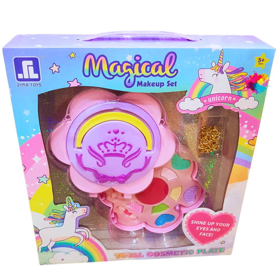 Magical Unicorn Makeup Set - Total Cosmetic Plate for Kids Ages 5+