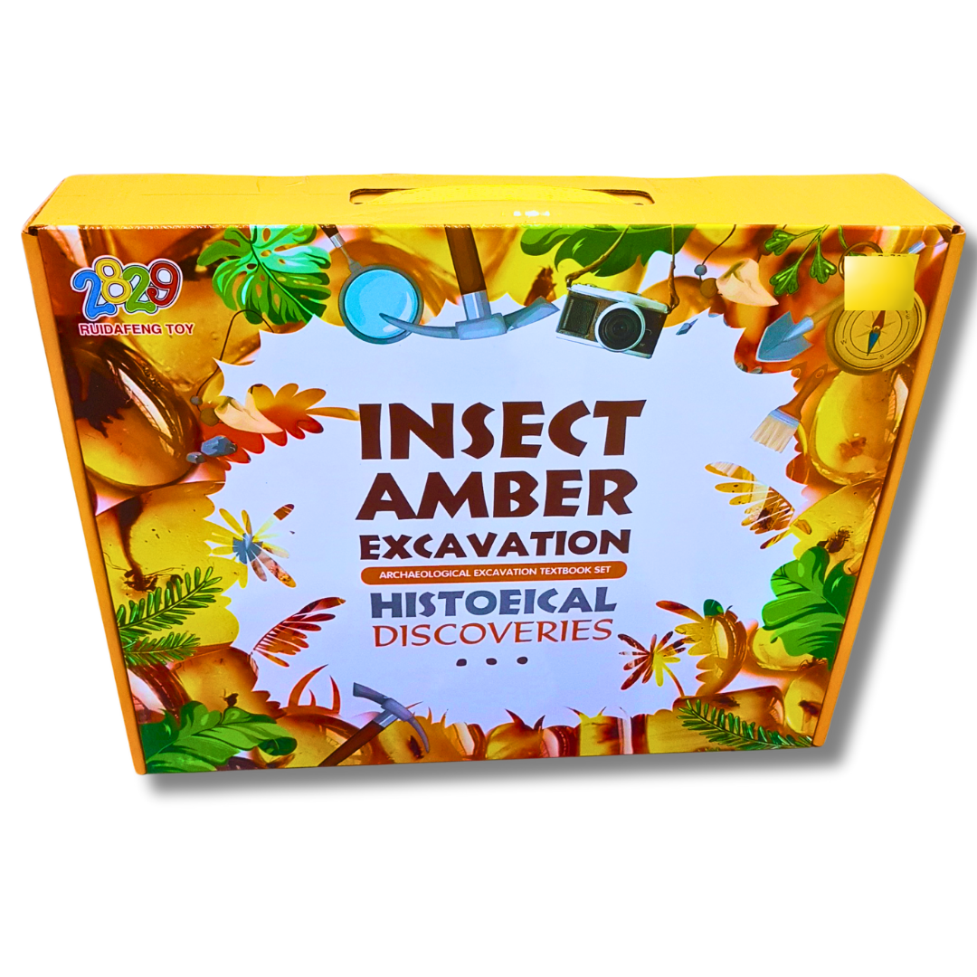 Insect Amber Excavation Kit - Archaeological Dig Set for Kids with Historical Discoveries