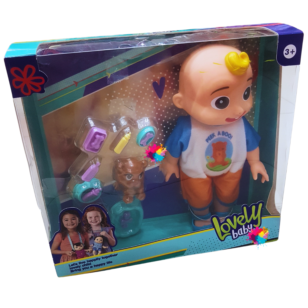 Lovely Baby Doll Playset with Accessories - Interactive Peek-a-Boo Doll for Kids (Ages 3+)