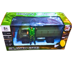 Military Truck Toy with Action Figure - Durable Army Vehicle Playset for Kids (Ages 8+)