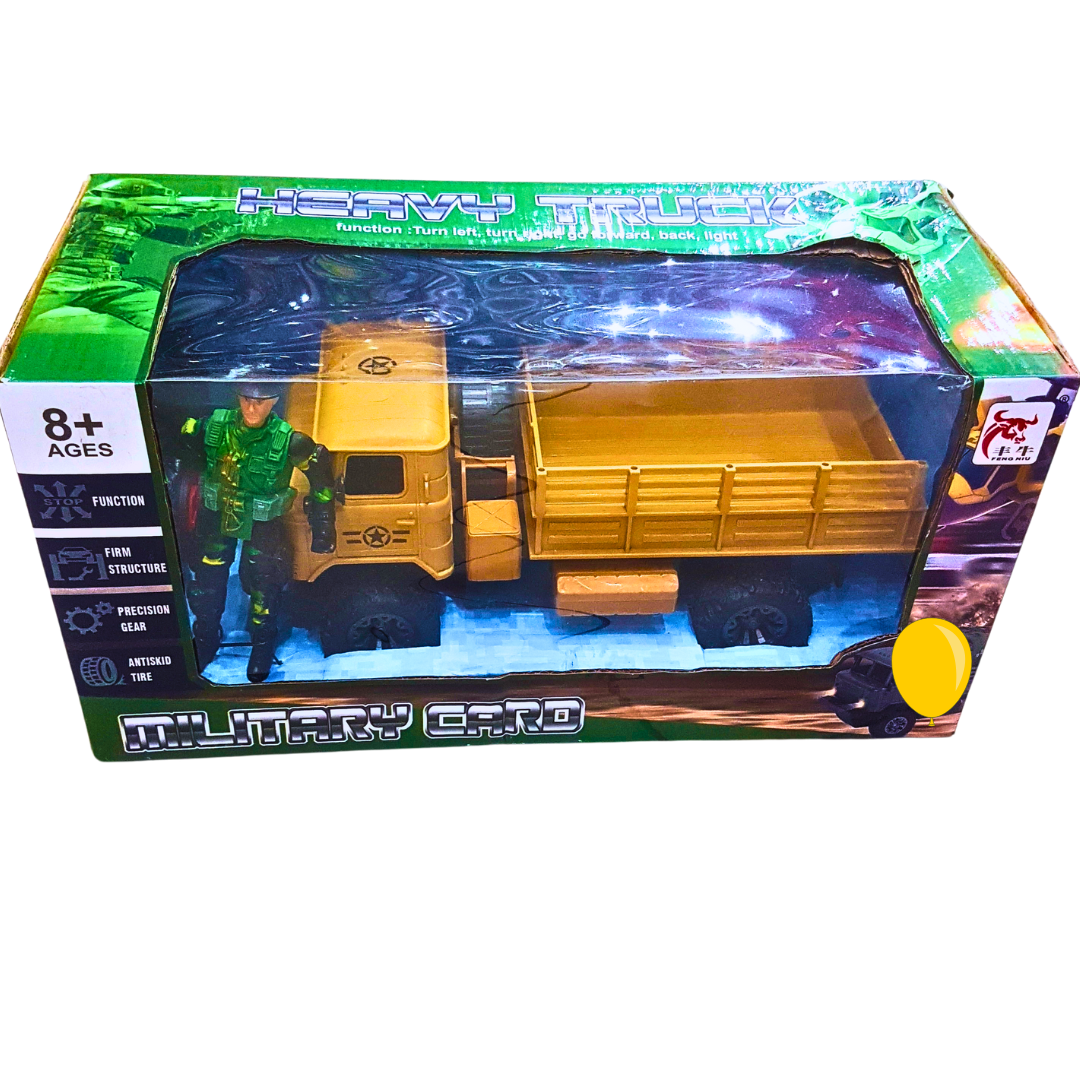 Military Truck Toy with Action Figure - Durable Army Vehicle Playset for Kids (Ages 8+)