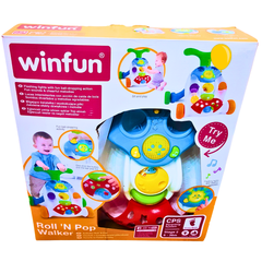 WinFun Roll 'N Pop Walker – Interactive Learning & Walking Aid for Babies | Lights, Sounds & Ball-Dropping Fun | 6-36 Months