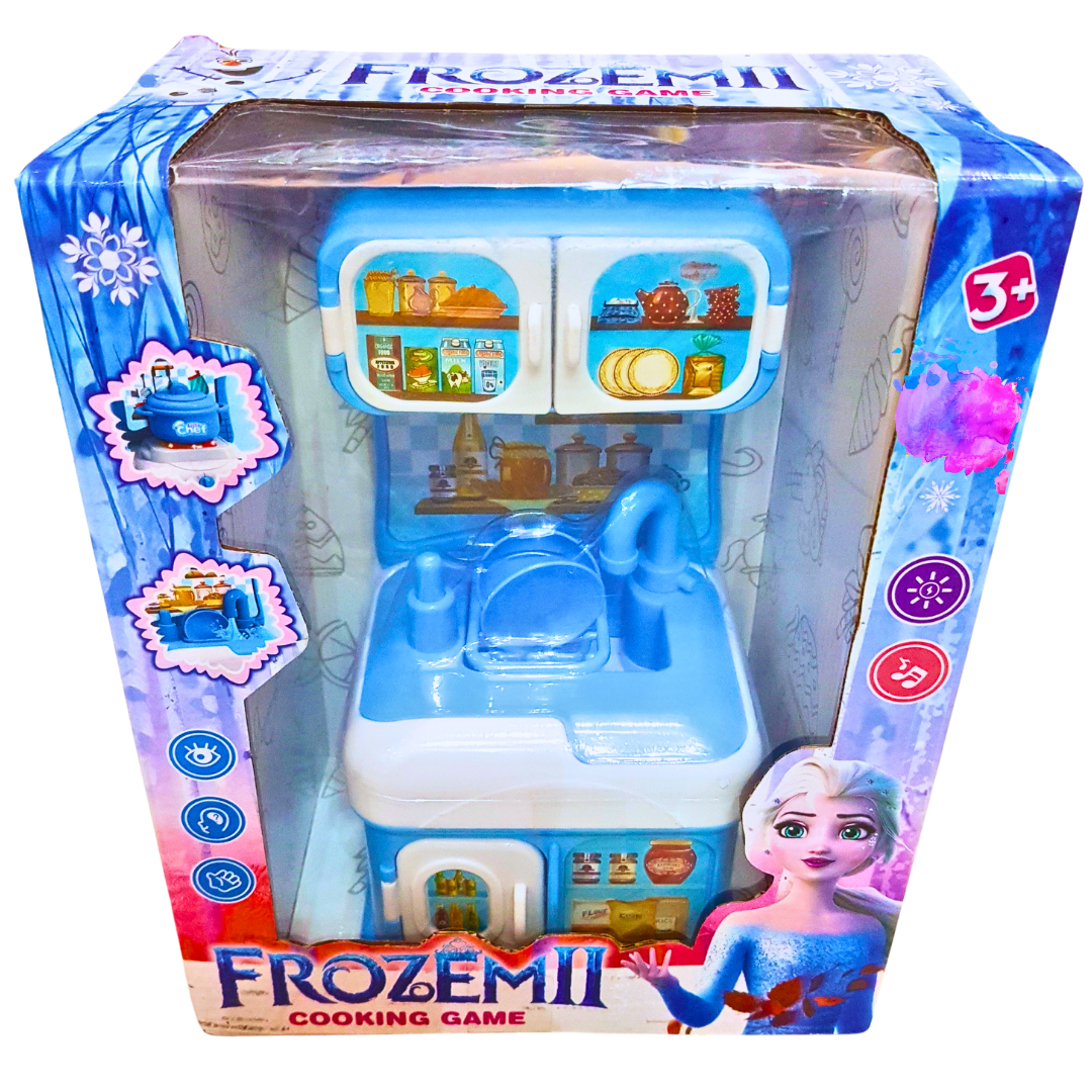 Frozen II Kitchen Playset for Kids - Magical Cooking Game with Sink, Cabinets, and Frozen Characters - Perfect for Imaginative Play