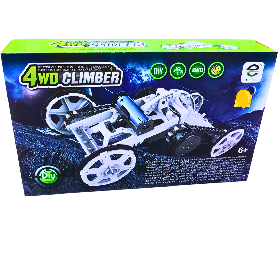 DIY 4WD Climber Kit for Kids – STEM Educational Assembly Car Toy with 4-Wheel Drive & Adjustable Chassis