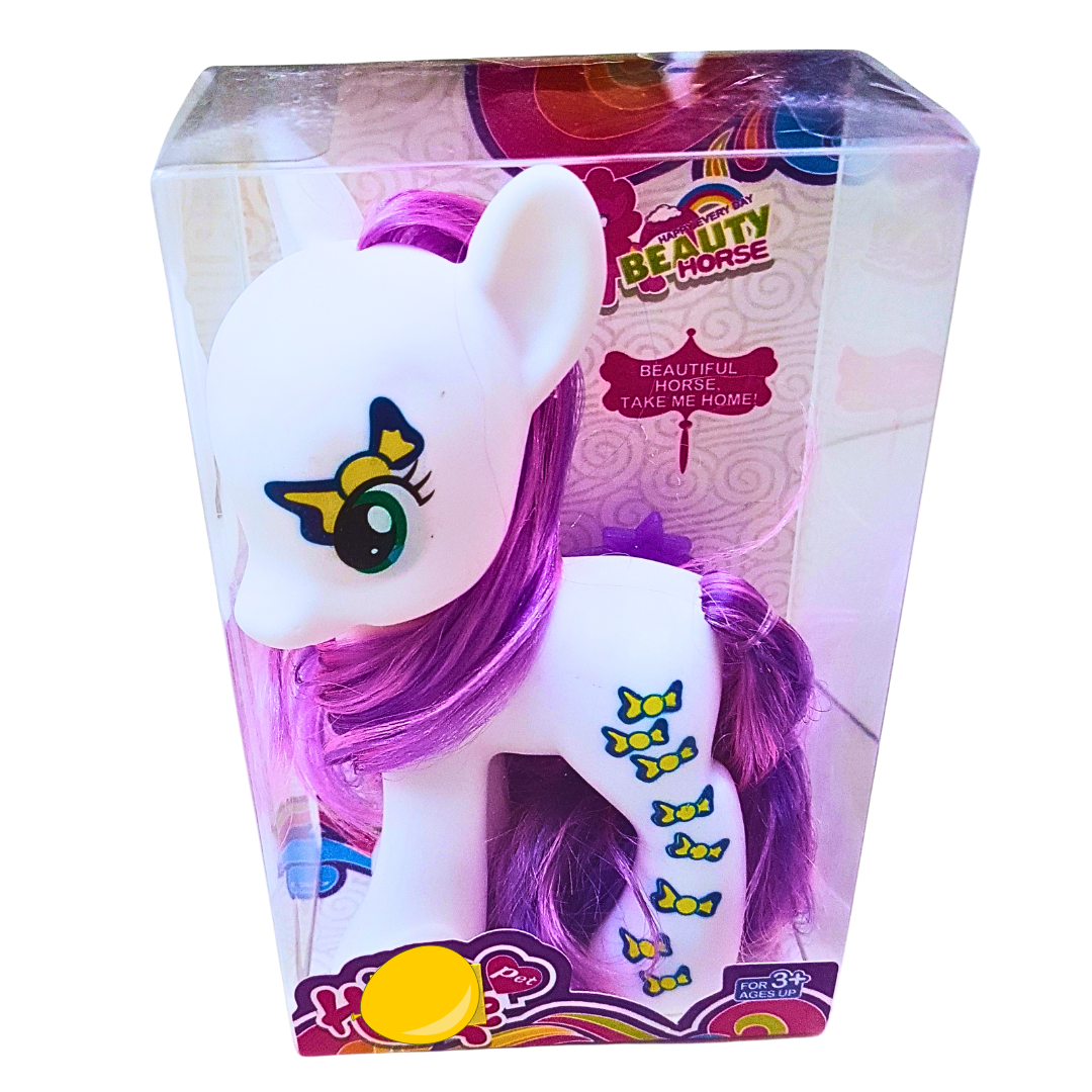 Magical Fantasy Pony Toy - Colorful Collectible Horse with Mane - Available in 6 Colors (each color sold separately)