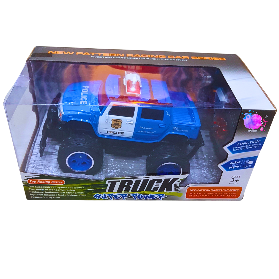 Super Power Police Truck Toy with Lights and Sounds - Sturdy Off-Road Design for Kids Aged 3+