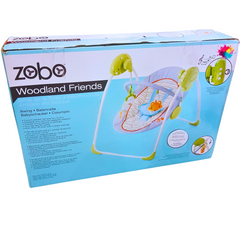 Zobo Woodland Friends Baby Swing with Music and Timer - For Newborns to 12 Months