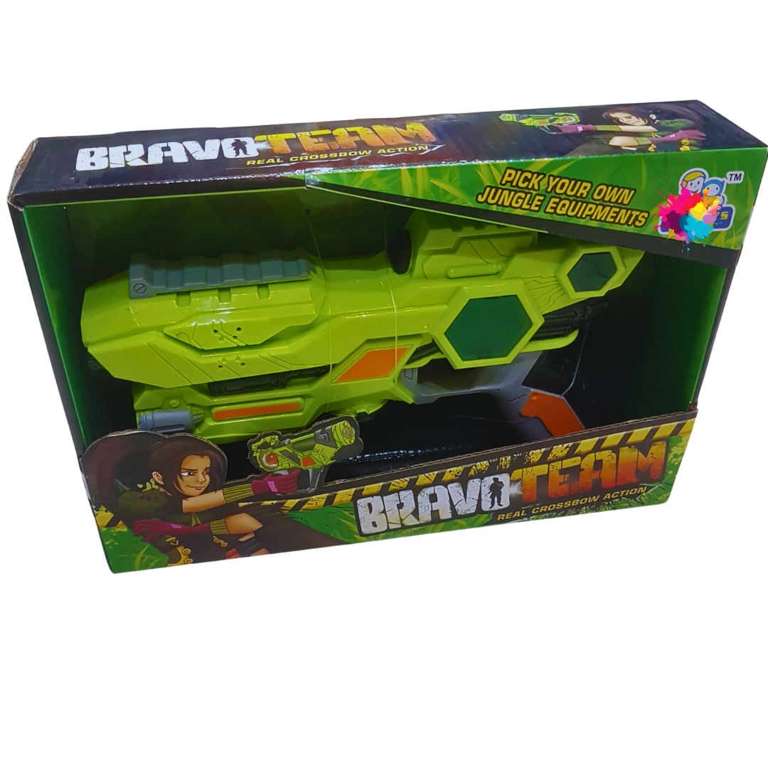 Bravo Team Jungle Crossbow Action Toy Gun for Kids - Realistic Adventure Play - Ages 3+