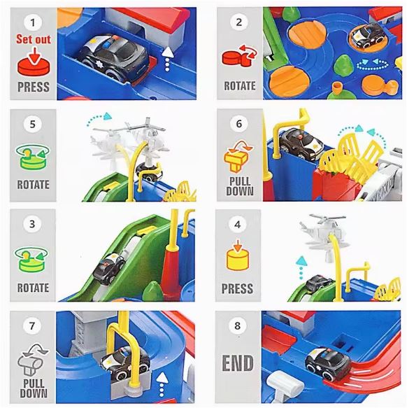 Car Adventure Race Track Toy For Kids