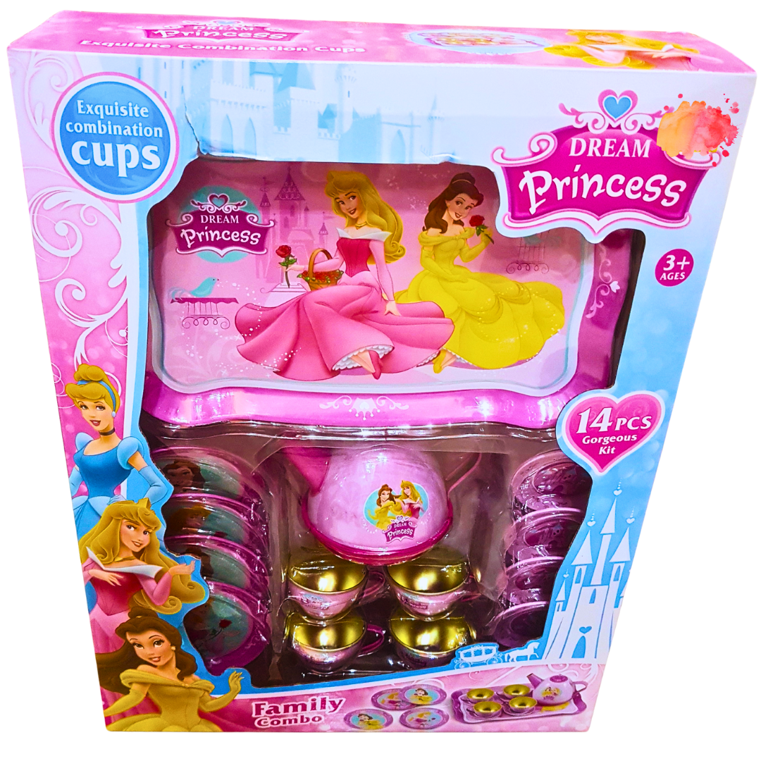 Dream Princess Tea Party Set - 14 PCS Royal Tea Time Playset