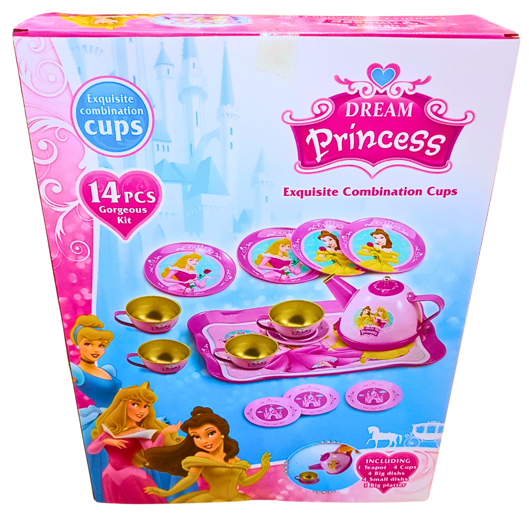 Dream Princess Tea Party Set - 14 PCS Royal Tea Time Playset