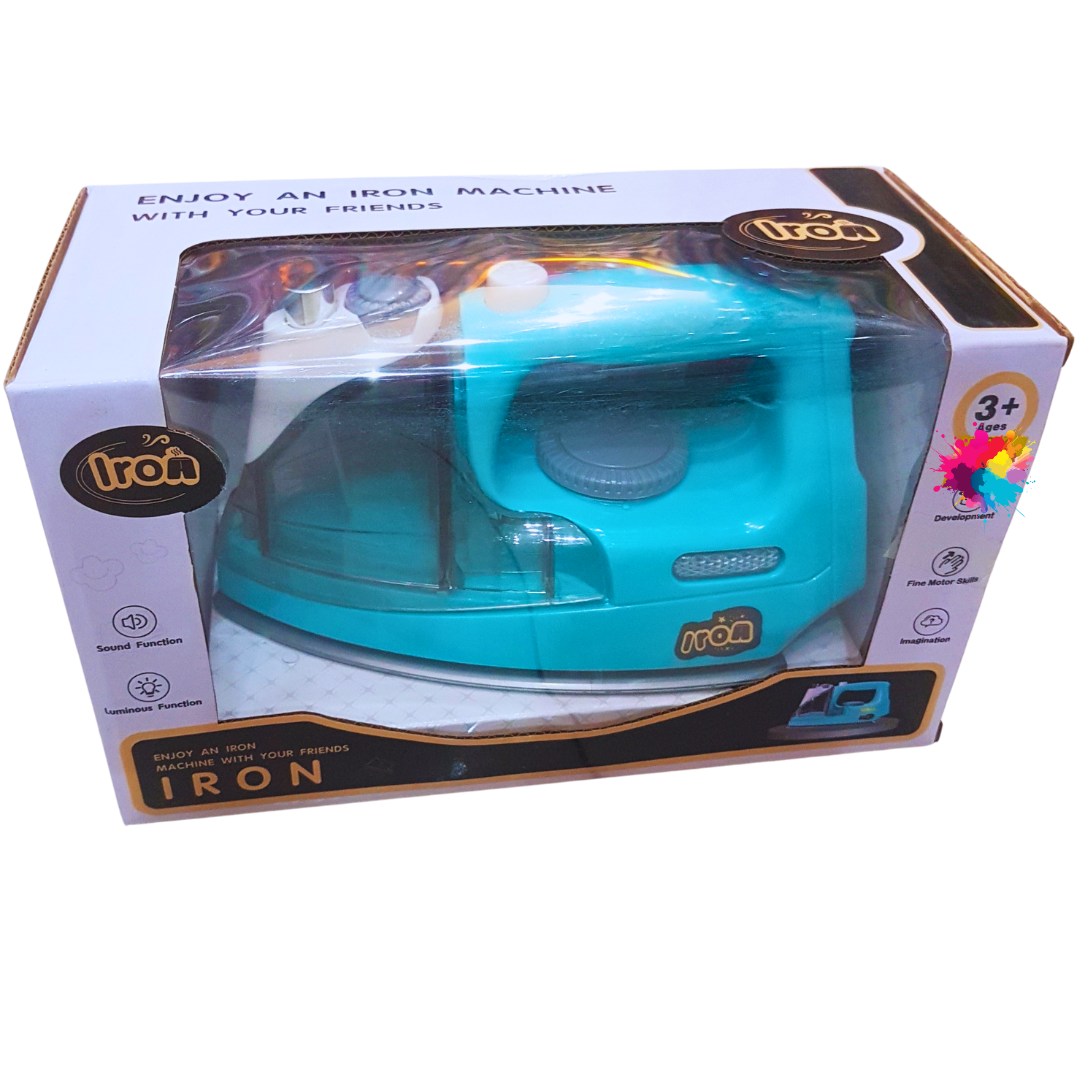 Play at Home Kids' Iron Toy with Realistic Sound and Light Effects (3+ Years)