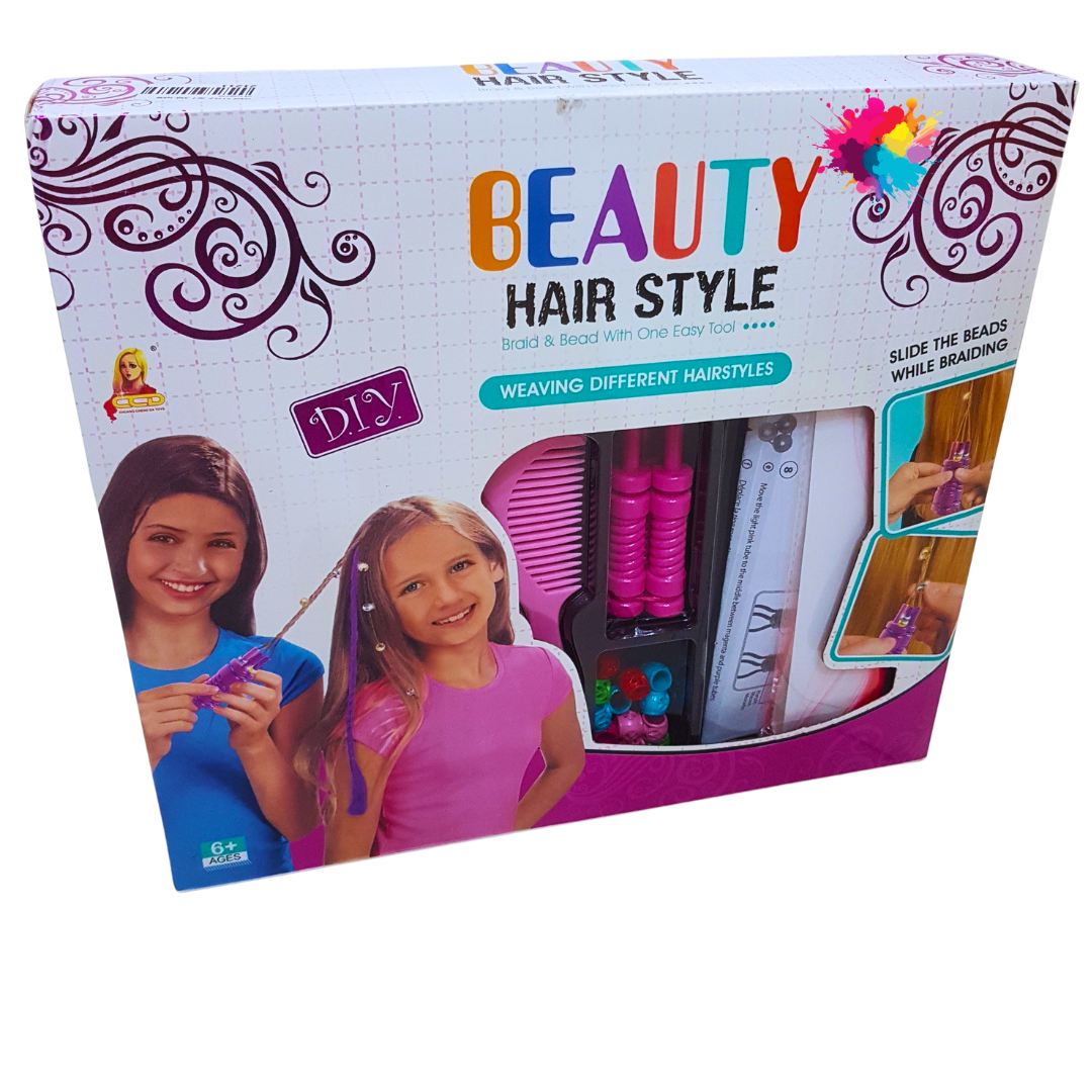 DIY Beauty Hair Styling Set for Kids | Braid and Bead Hair Tool Kit | Ages 6+