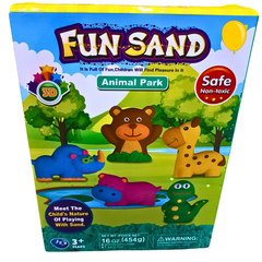 Fun Sand Animal Park Set – Super Soft, Non-Toxic Modeling Sand for Kids, Includes Animal Molds for Creative Play, Ages 3+