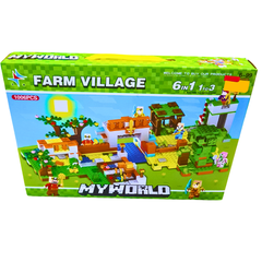 My World Farm Village Building Set – 1006-Piece 6-in-1 Modular Farm Playset with Mini Figures (Ages 6-99)