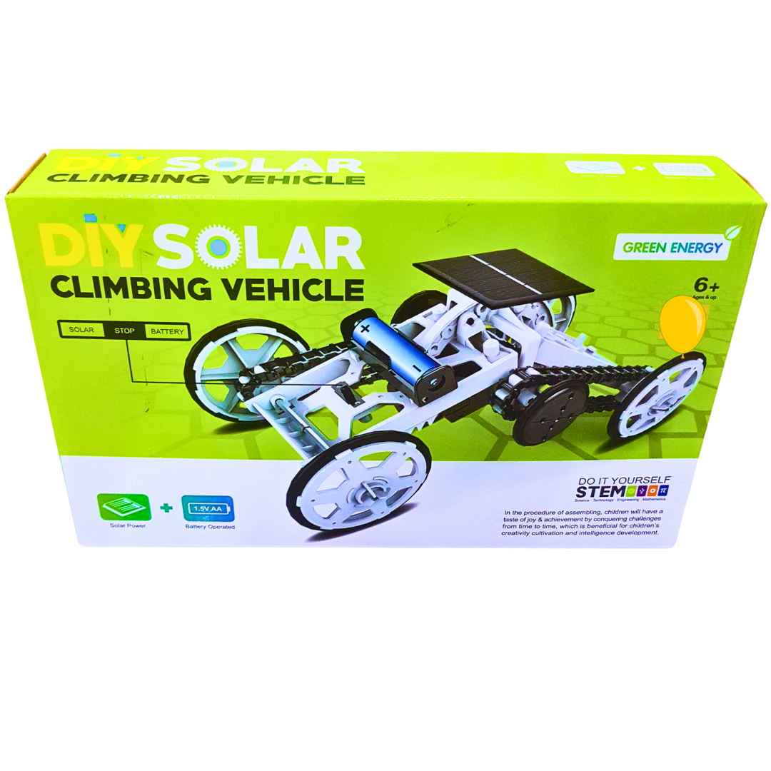 DIY Solar Climbing Vehicle for Kids – STEM Educational Solar-Powered 4WD Assembly Kit