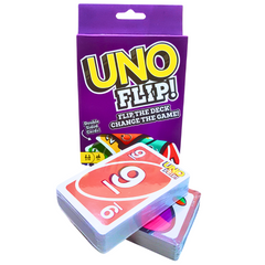 UNO Flip! Card Game – Double-Sided Fun, Light vs. Dark Side, Family Party Game for Ages 7+