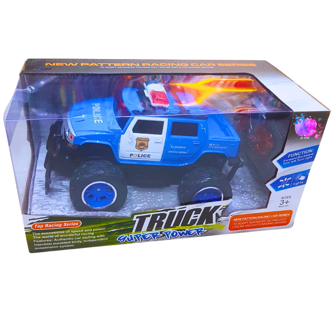 Super Power Police Truck Toy with Lights and Sounds - Sturdy Off-Road Design for Kids Aged 3+