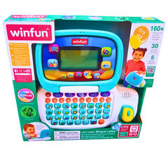 WinFun Let's Learn Bilingual Laptop – Educational Toy for Kids with 160+ Words & 30 Learning Activities (Ages 3+)