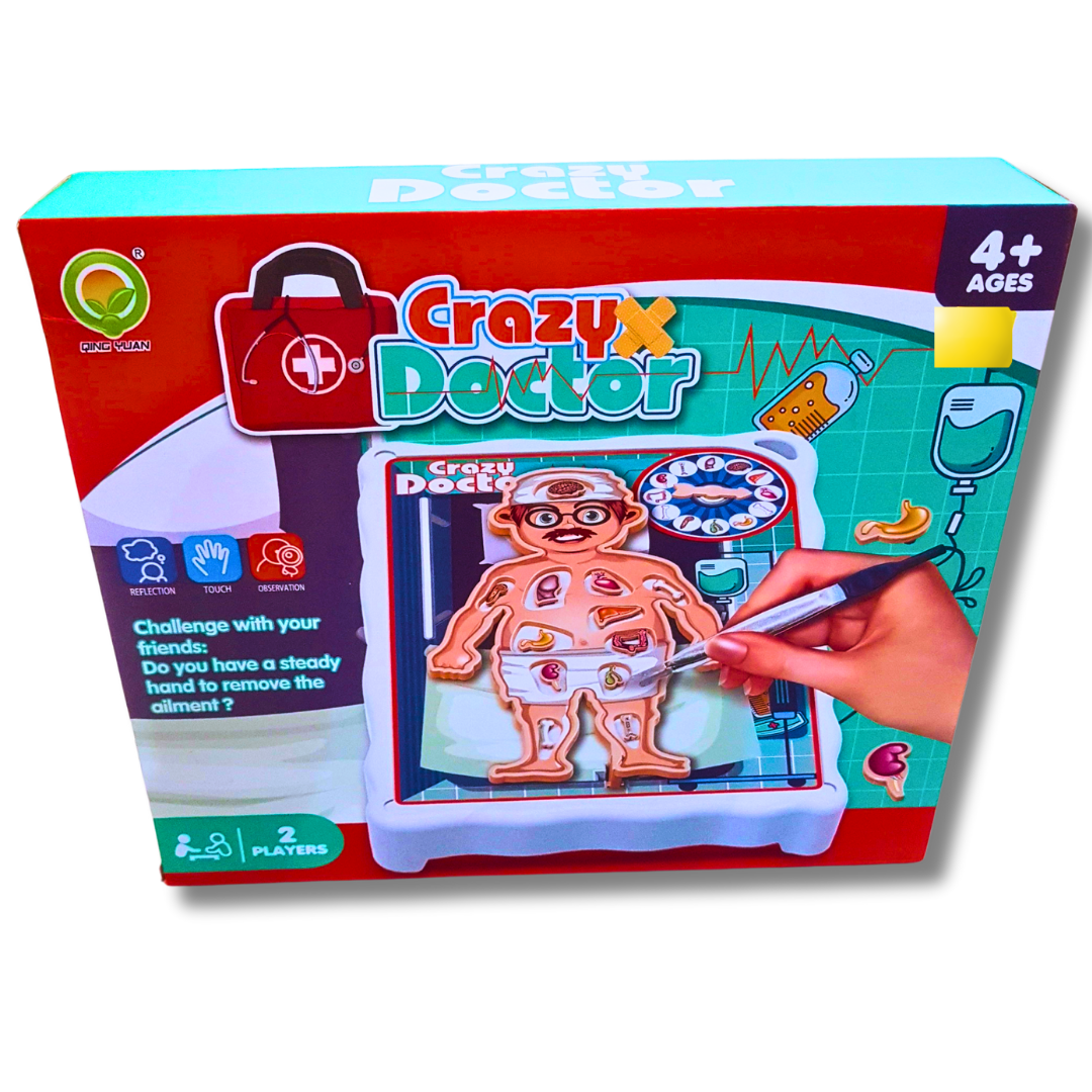 Crazy Doctor Operation Game for Kids - Fun Hand-Eye Coordination Board Game (Ages 4+)