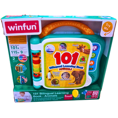 Winfun 101 Bilingual Learning Book - Animals | Interactive Educational Toy for Early Learning (18+ Months)