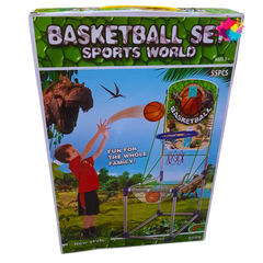 Basketball Set Sports World | Indoor & Outdoor Basketball Hoop Play Set for Kids | Ages 3+