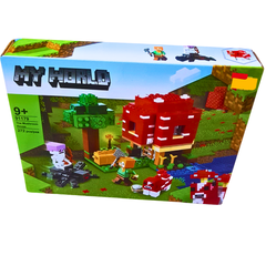 My World Mushroom House Building Set – 272-Piece Pixel Adventure Playset with Mini Figures & Animals (Ages 9+)