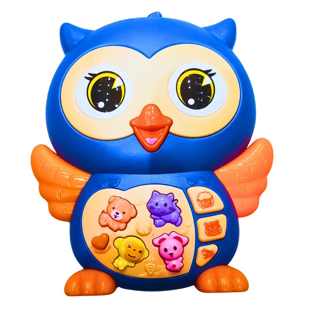 Musical Owl Learning Toy – Interactive Educational Toy with Lights and Sounds (Available in Blue and Yellow)