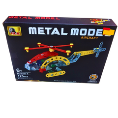 Metal Model Aircraft Building Set – 125-Piece DIY Helicopter Construction Toy for Kids (Ages 6+)