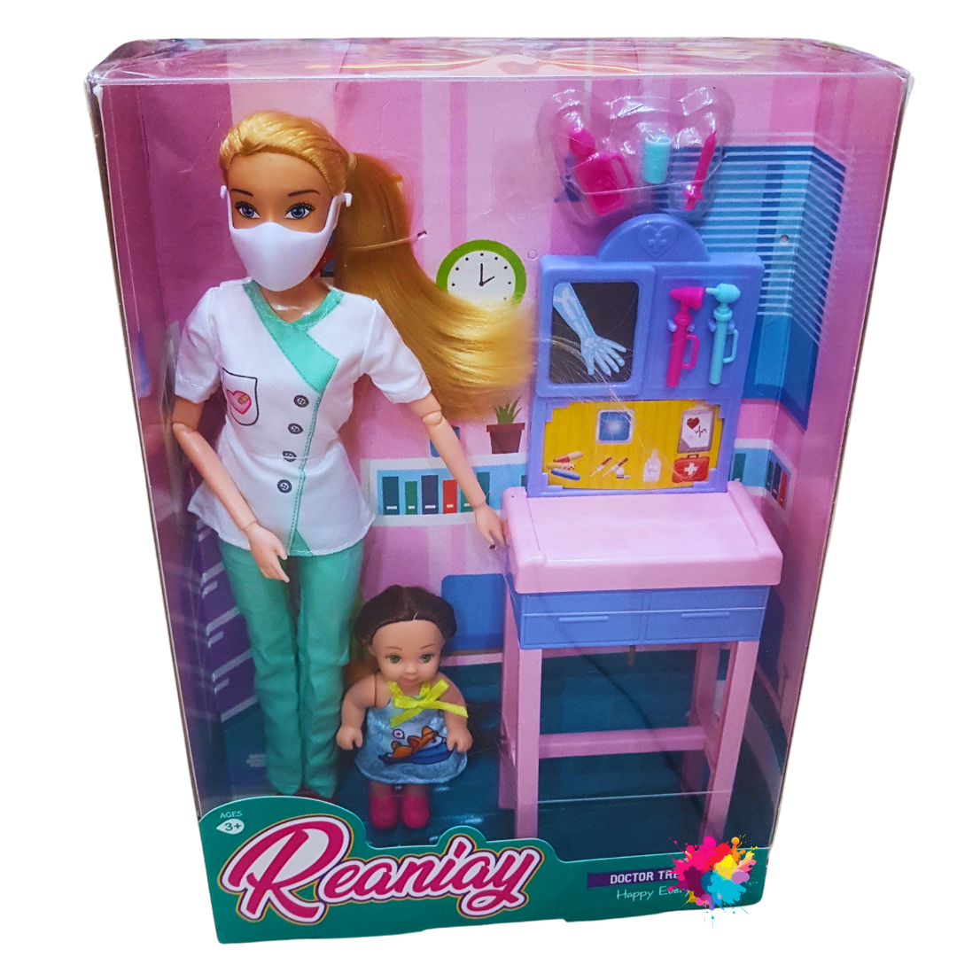 Reaniay Doctor Playset with Doll and Medical Accessories (3+ Years)