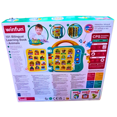 Winfun 101 Bilingual Learning Book - Animals | Interactive Educational Toy for Early Learning (18+ Months)