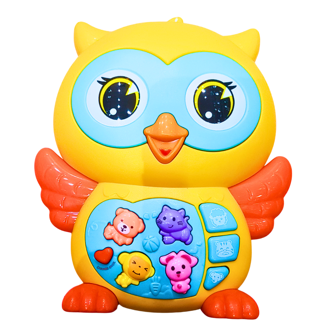 Musical Owl Learning Toy – Interactive Educational Toy with Lights and Sounds (Available in Blue and Yellow)