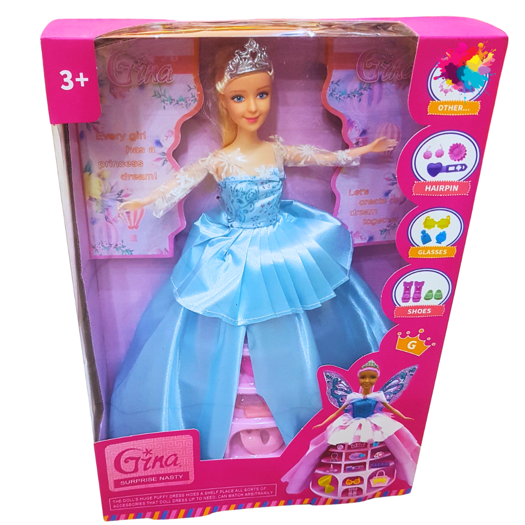 Gina Princess Doll Playset with Accessories (3+ Years)