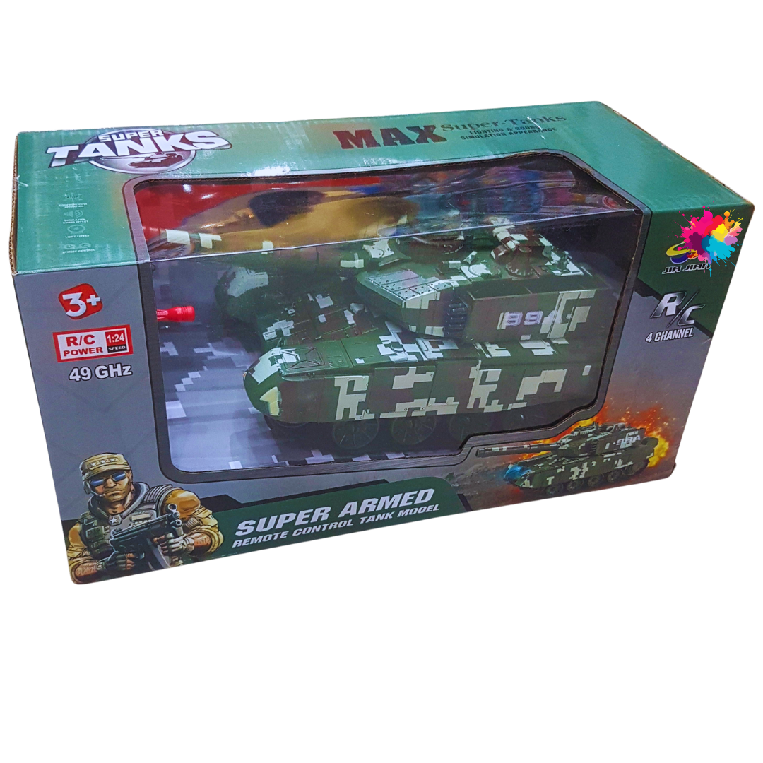 Super Armed Remote Control Tank | 1/24 Scale RC Military Vehicle | Ages 3+