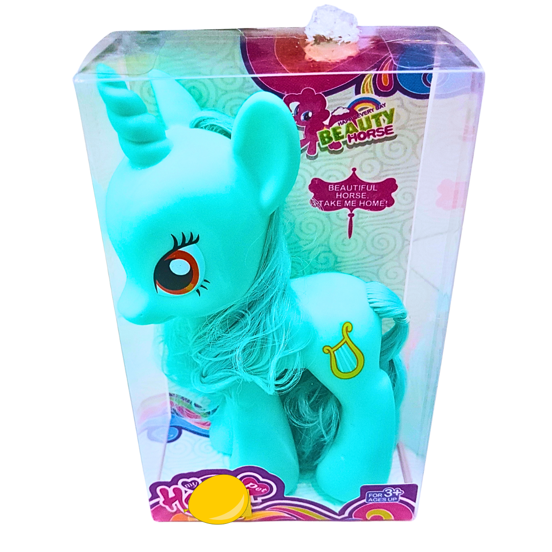 Magical Fantasy Pony Toy - Colorful Collectible Horse with Mane - Available in 6 Colors (each color sold separately)