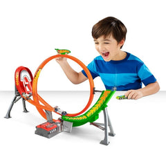 Hot Wheels Power Shift Raceway Track & Loop Set - High-Speed Motorized Cars for Competitive Play