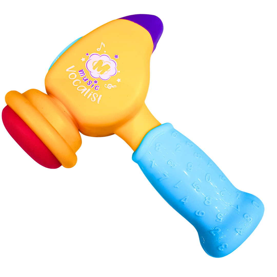 Musical Toy Hammer for Kids – Lights, Sounds, and Fun Learning (Available in Yellow and Blue)